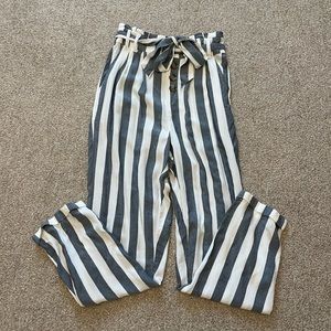 American eagle, xs, striped and straight legged pants.